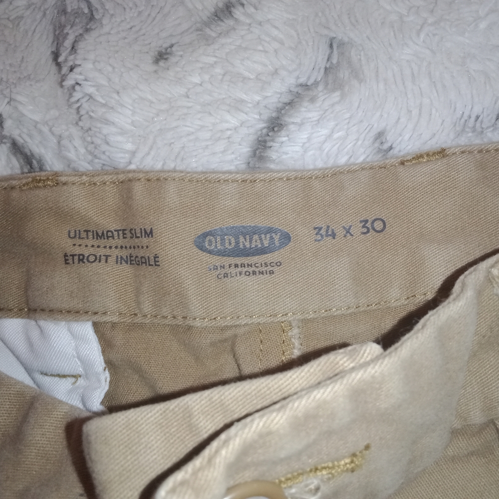 Old Navy Men's Khaki Chinos - Picture 2 of 6